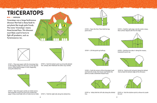 Dinosaurs Origami Activity