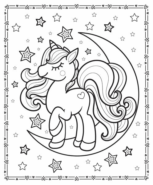 Unicorn Wishes Colouring Fun Markerific  Activity Folder